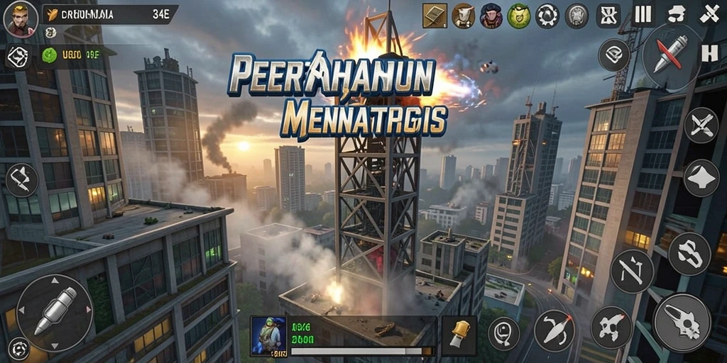 Tampilan gameplay 234E dengan strategi Tower Defense yang menawan.