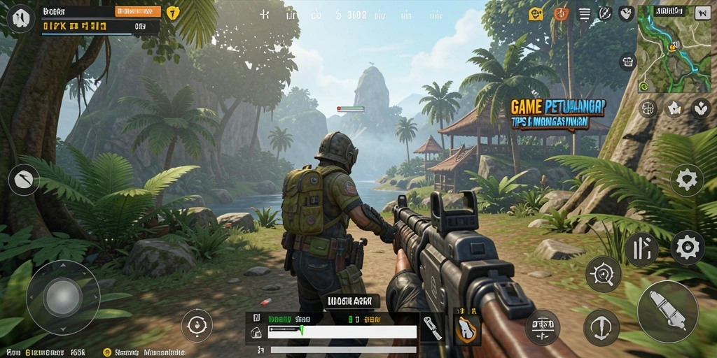 Screenshot utama 66K menunjukkan aksi pertempuran yang intens dalam game TPS.