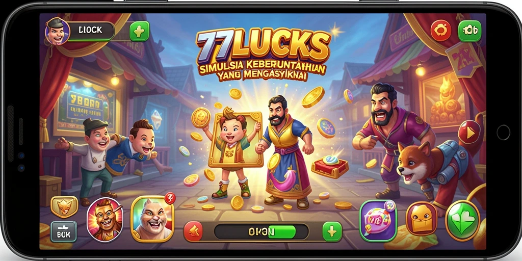 Tampilan gameplay simulasi yang menarik di 77LUCKS.