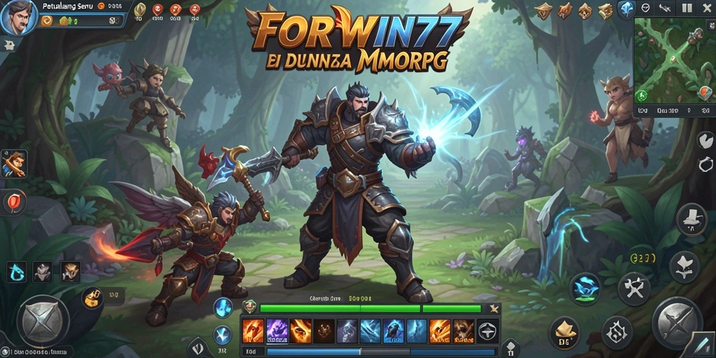 Gameplay seru FORWIN77 dalam dunia MMORPG yang luas.