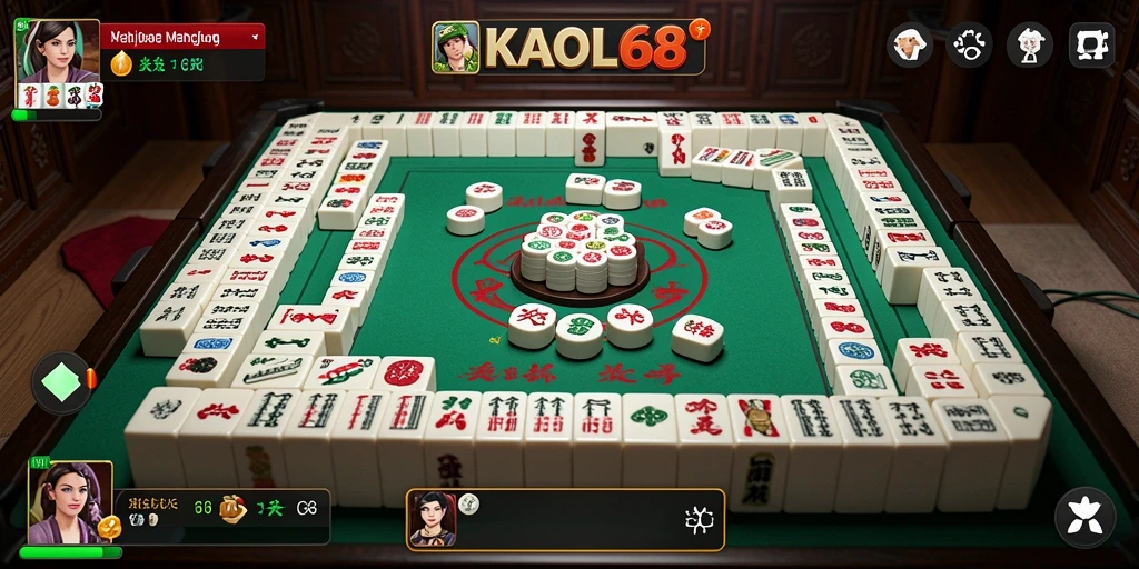 Screenshot gameplay KAOL68 yang menunjukkan tantangan Mahjong yang seru.