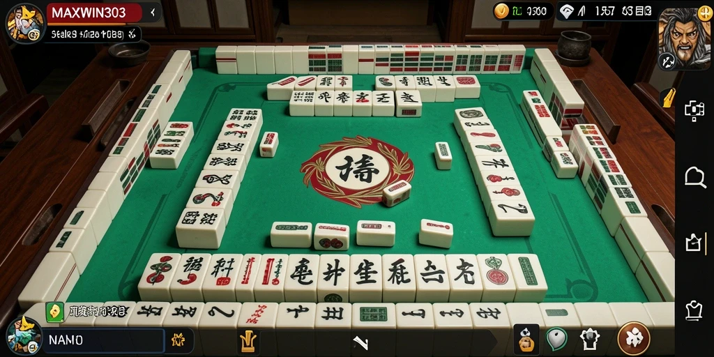 Tampilan gameplay seru dari MAXWIN303 dalam permainan Mahjong.