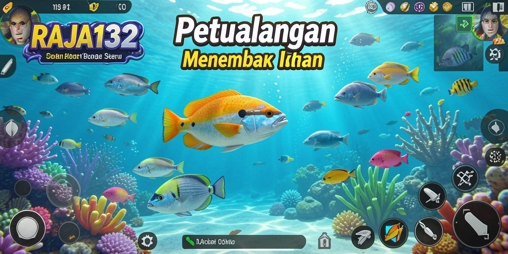 Screenshot menampilkan gameplay seru dari RAJA132 Tembak Ikan.
