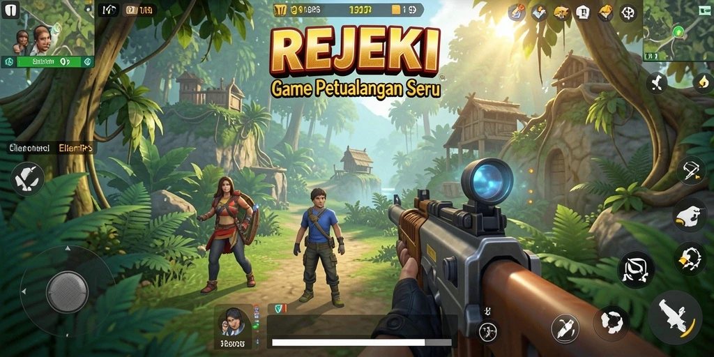 Gameplay seru REJEKI dengan aksi tembak-menembak yang mendebarkan.