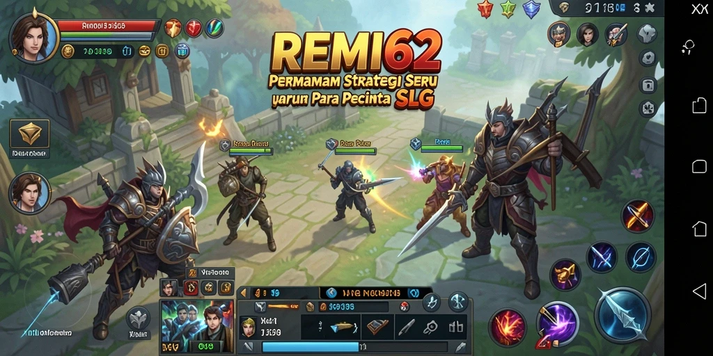 Tangkapan layar utama <strong>REMI62</strong> menampilkan aksi seru dalam gameplay SLG.