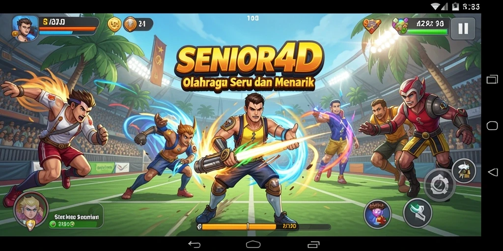 Tampilan gameplay yang seru dan menegangkan di SENIOR4D.