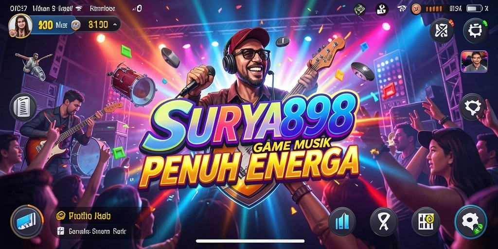 Tampilan gameplay SURYA898 yang penuh warna dan energik.