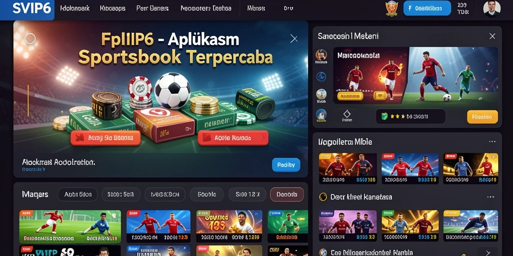 Screenshot gameplay SVIP6 menampilkan taruhan langsung pada pertandingan.